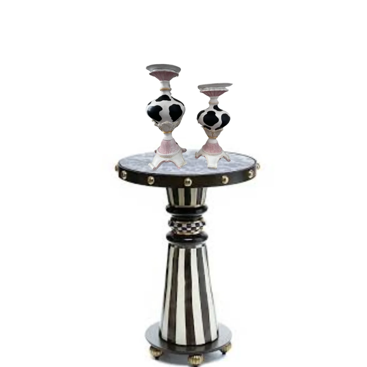 Shebee Chic Style Hand-Painted Metal Candle Holders | MCenzie Inspired | Vintage-Inspired Design